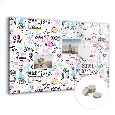 Quadro magnético decorativo Grafite