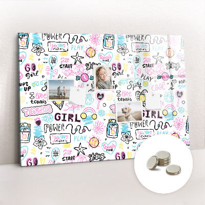 Quadro magnético decorativo Grafite