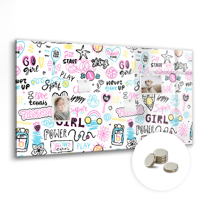 Quadro magnético decorativo Grafite