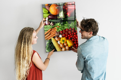 Lousa de vidro magnética Vegetais de outono