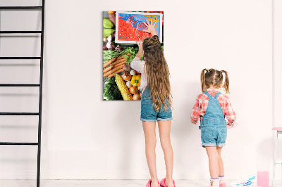 Lousa de vidro magnética Vegetais de outono