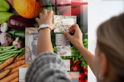 Lousa de vidro magnética Vegetais de outono