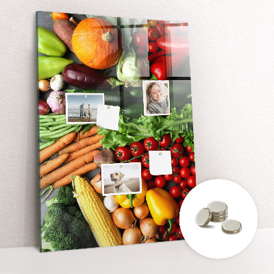 Lousa de vidro magnética Vegetais de outono