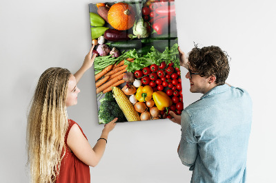 Lousa de vidro magnética Vegetais de outono