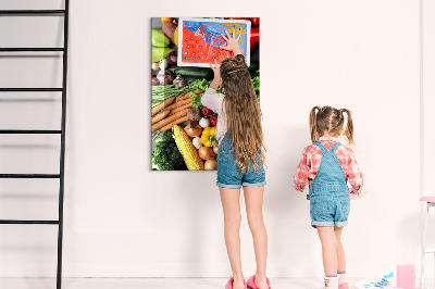 Lousa de vidro magnética Vegetais de outono