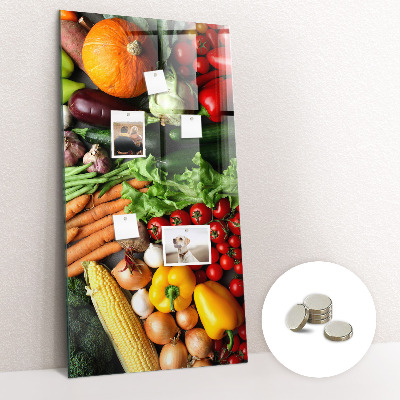 Lousa de vidro magnética Vegetais de outono