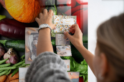 Lousa de vidro magnética Vegetais de outono