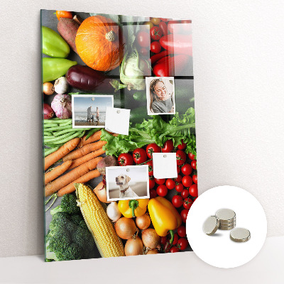 Lousa de vidro magnética Vegetais de outono