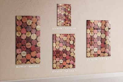 Quadro magnético decorativo Rolhas de vinho