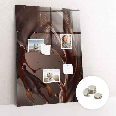 Lousa de vidro magnética Leite com chocolate