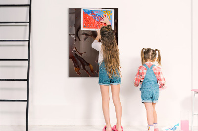 Lousa de vidro magnética Leite com chocolate