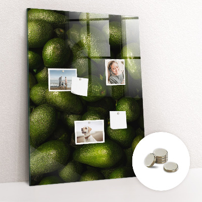 Lousa de vidro magnética Abacate fresco