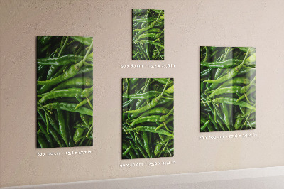 Lousa de vidro magnética Pimentões verdes