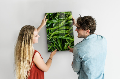 Lousa de vidro magnética Pimentões verdes
