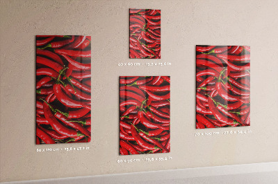 Lousa de vidro magnética Pimentas