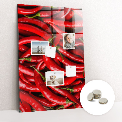 Lousa de vidro magnética Pimentas