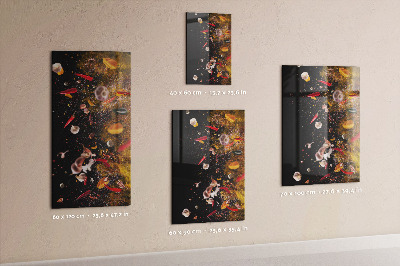 Quadro magnético Uma explosão de sabores