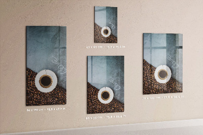 Lousa de vidro magnética Uma xícara de café