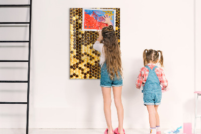 Quadro magnético decorativo Favo de mel