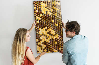 Quadro magnético decorativo Favo de mel