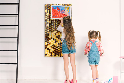 Quadro magnético decorativo Favo de mel