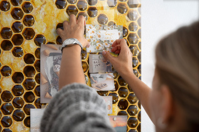 Quadro magnético decorativo Favo de mel