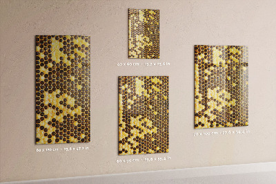 Quadro magnético decorativo Favo de mel