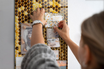 Quadro magnético decorativo Favo de mel