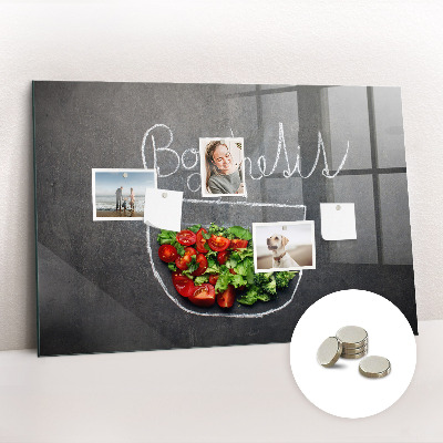 Quadro magnético decorativo Inscrição de bom apetite