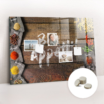 Painel magnético A inscrição bom apetite