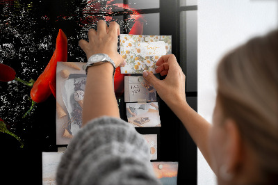 Quadro magnético decorativo Pimentas na água