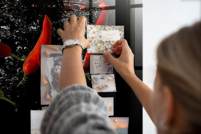 Quadro magnético decorativo Pimentas na água