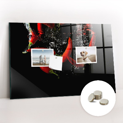 Quadro magnético decorativo Pimentas na água