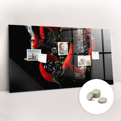 Quadro magnético decorativo Pimentas na água