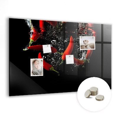 Quadro magnético decorativo Pimentas na água