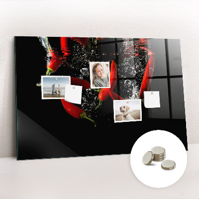 Quadro magnético decorativo Pimentas na água
