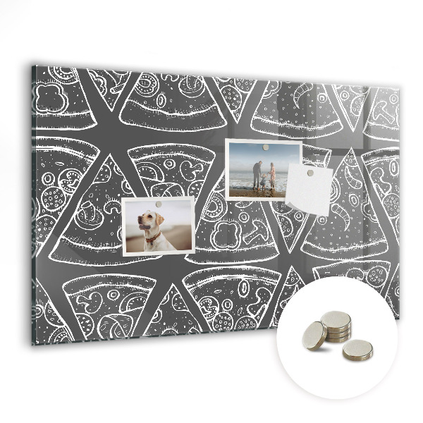 Quadro magnético de parede Pizza pintada