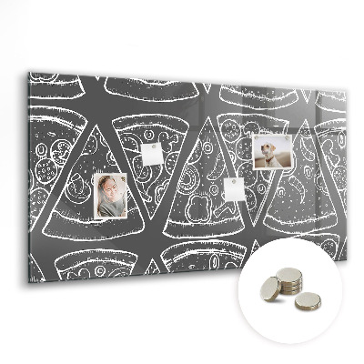 Quadro magnético de parede Pizza pintada