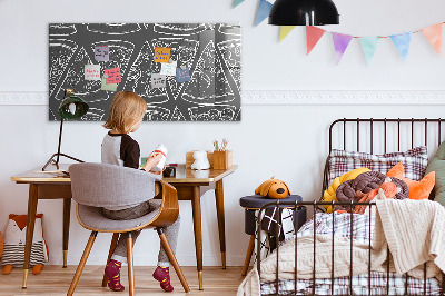 Quadro magnético de parede Pizza pintada