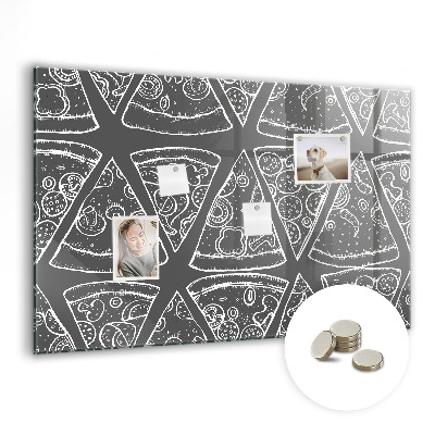 Quadro magnético de parede Pizza pintada