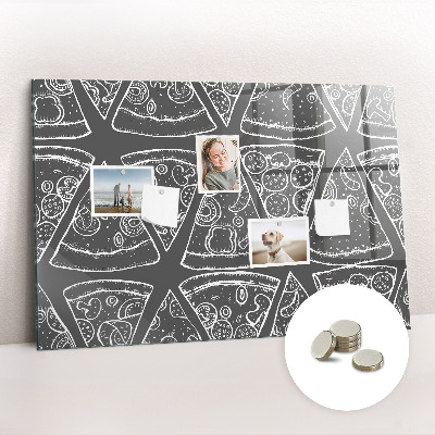 Quadro magnético de parede Pizza pintada