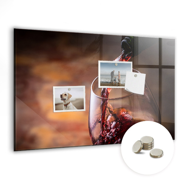 Quadro magnético de parede Uma taça de vinho