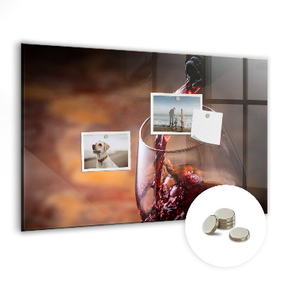 Quadro magnético de parede Uma taça de vinho