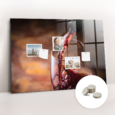 Quadro magnético de parede Uma taça de vinho
