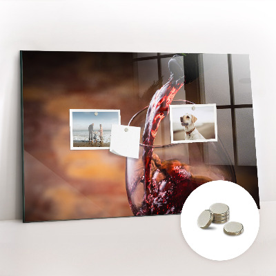 Quadro magnético de parede Uma taça de vinho