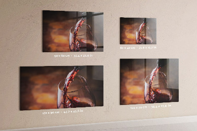 Quadro magnético de parede Uma taça de vinho