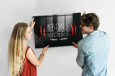 Painel magnético Inscrição de bom apetite