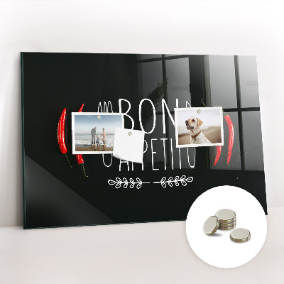 Painel magnético Inscrição de bom apetite