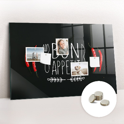 Painel magnético Inscrição de bom apetite