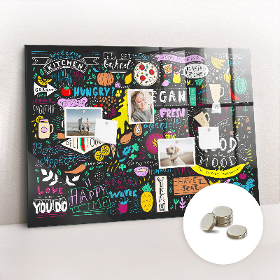 Quadro magnético decorativo Inscrições abstratas